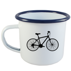 Kubek emaliowany biały z grafiką roweru i imieniem do wyboru – dla rowerzystów #3