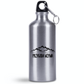 Bidon srebrny 500 ml z grafiką „Przygoda wzywa” – przygody, podróże #7