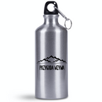 Bidon srebrny 500 ml z grafiką „Przygoda wzywa” – przygody, podróże #7