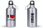 Butelka srebrna 400 ml z napisem "I LOVE FOOTBALL" – piłka nożna #2