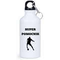 Bidon biały 400 ml z napisem "Super Pomocnik" – piłka nożna #4