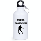 Bidon biały 400 ml z napisem "Super Pomocnik" – piłka nożna #4