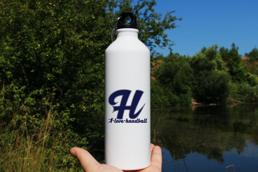 Butelka biała 800 ml z granatową grafiką "H I Love Handball" #6