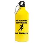 Butelka żółta 600 ml z nadrukiem "Najlepsza Biegaczka na Świecie" – bieganie #2