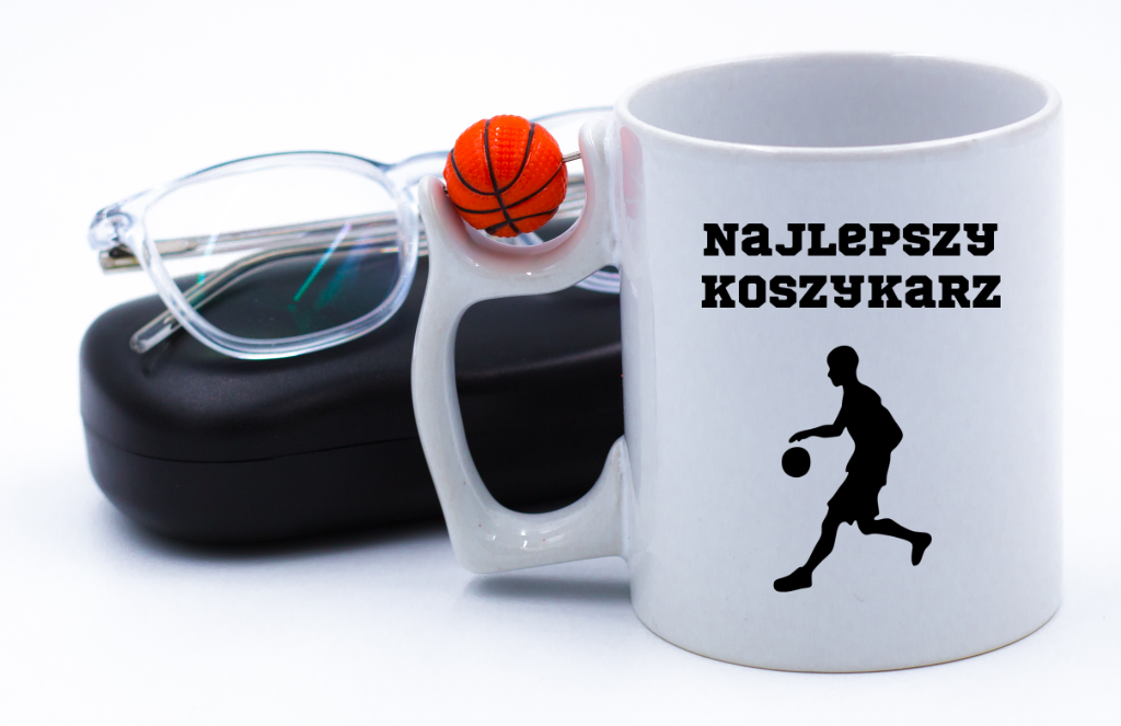 Kubek z piłką i nadrukiem "Najlepszy Koszykarz" – koszykówka #8