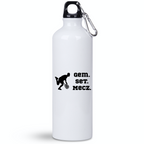Bidon biały 800 ml z napisem "Gem Set Mecz" – męski #8