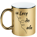 Kubek złoty z nadrukiem „Lecę do ula” – pszczelarstwo #7