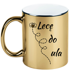 Kubek złoty z nadrukiem „Lecę do ula” – pszczelarstwo #7