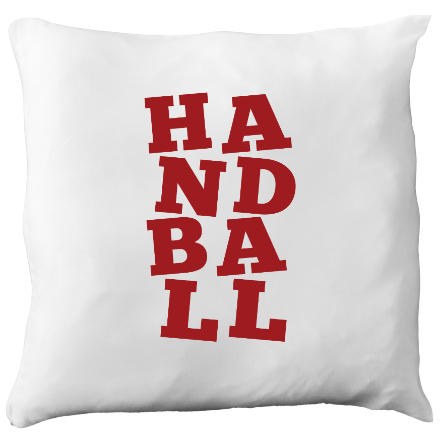 Poduszka dla kibica piłki ręcznej z czerwonym napisem "HANDBALL" #5