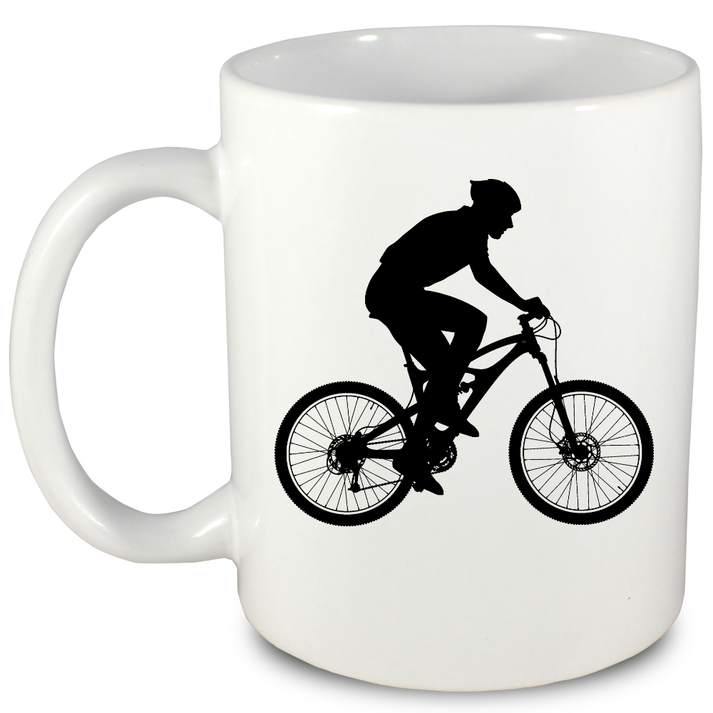 Kubek biały z grafiką roweru i imieniem do wyboru – dla rowerzysty #9