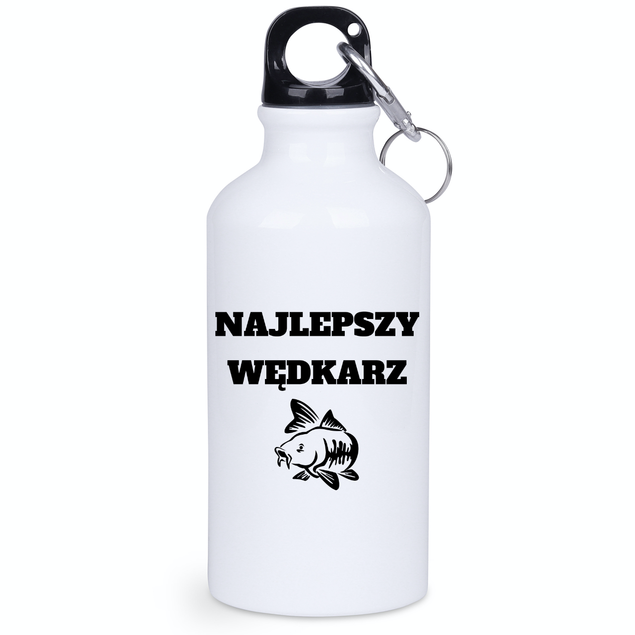 Bidon biały 400 ml z nadrukiem "Najlepszy Wędkarz" - wędkarstwo #6