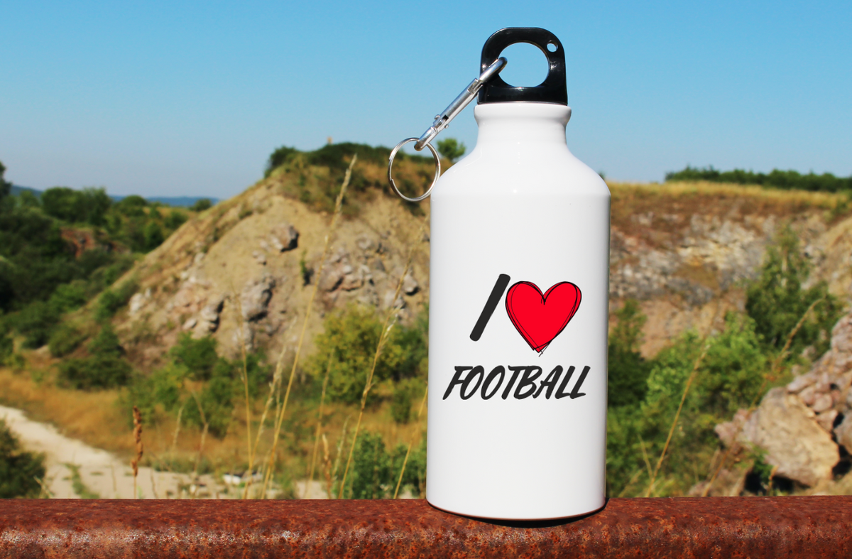 Bidon biały 400 ml z napisem "I LOVE FOOTBALL" – piłka nożna #3