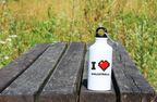Bidon biały 400 ml z nadrukiem "I LOVE VOLLEYBALL" - siatkówka #1