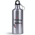 Butelka srebrna 500 ml z nadrukiem "Kochany Wędkarz" - wędkarstwo #1