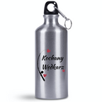 Butelka srebrna 500 ml z nadrukiem "Kochany Wędkarz" - wędkarstwo #1