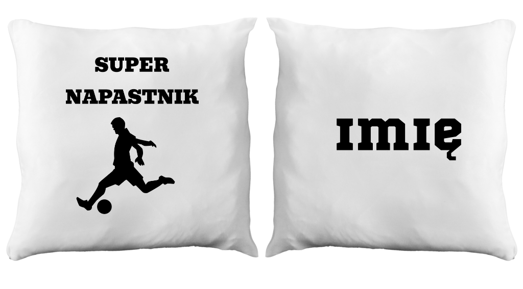 Poduszka z nadrukiem "Super Napastnik" – piłka nożna #11