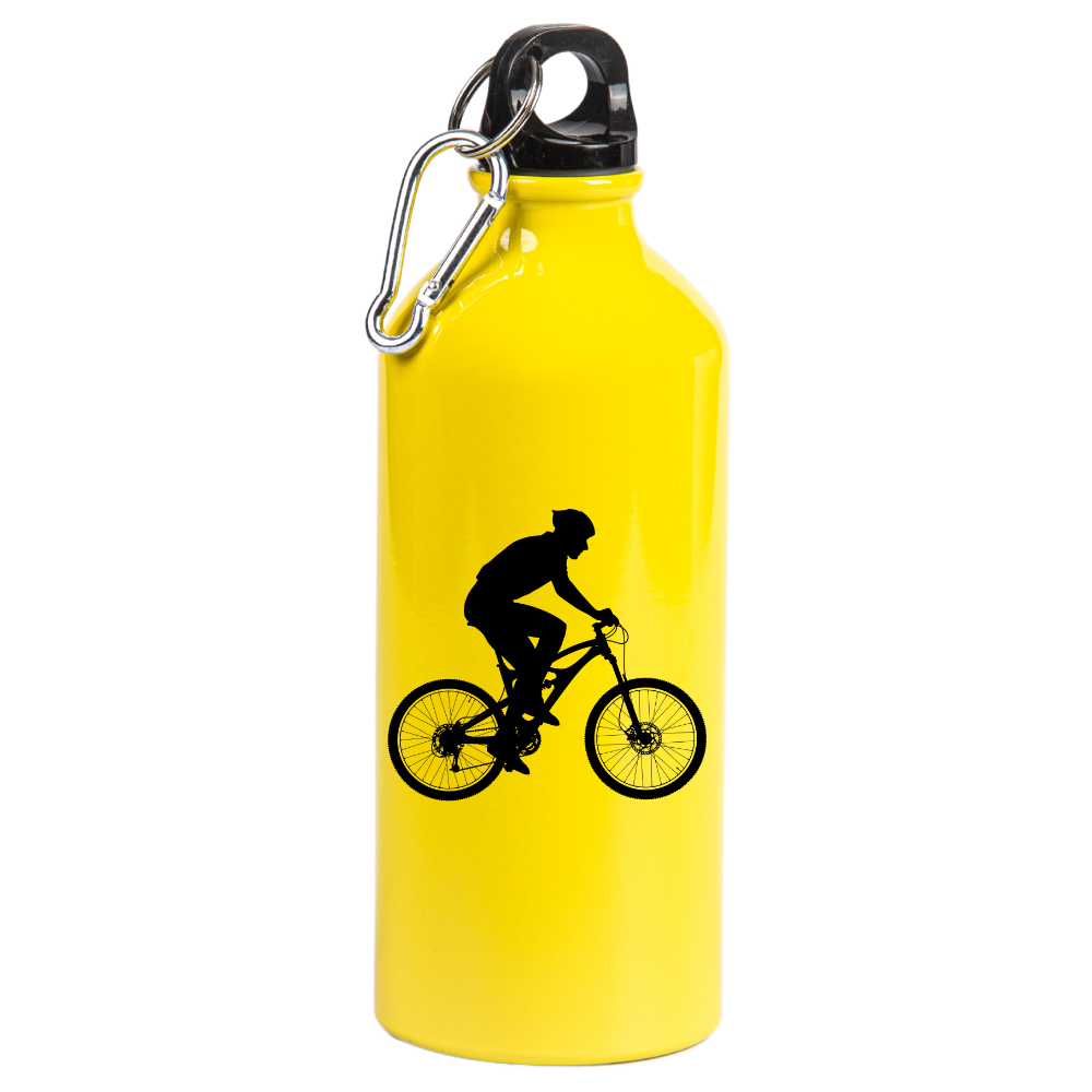 Bidon żółty 600 ml z grafiką roweru oraz dowolnym imieniem - dla rowerzysty #5