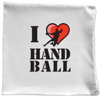 Poduszka z grafiką serca i napisem "I LOVE HANDBALL" #1