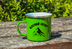 Kubek emaliowany zielony z nadrukiem "Kocham Tatry" - góry, Zakopane, Podhale #3