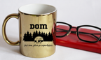 Kubek złoty z nadrukiem „Dom jest tam, gdzie go zaparkujesz” – camper, wyprawa #6