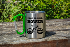 Kubek z zielonym karabińczykiem z nadrukiem „Plan na dziś: rower” – rower #9