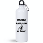 Butelka biała 800 ml na rower z nadrukiem „Najszybsza rowerzystka na świecie” – dla rowerzystki #4
