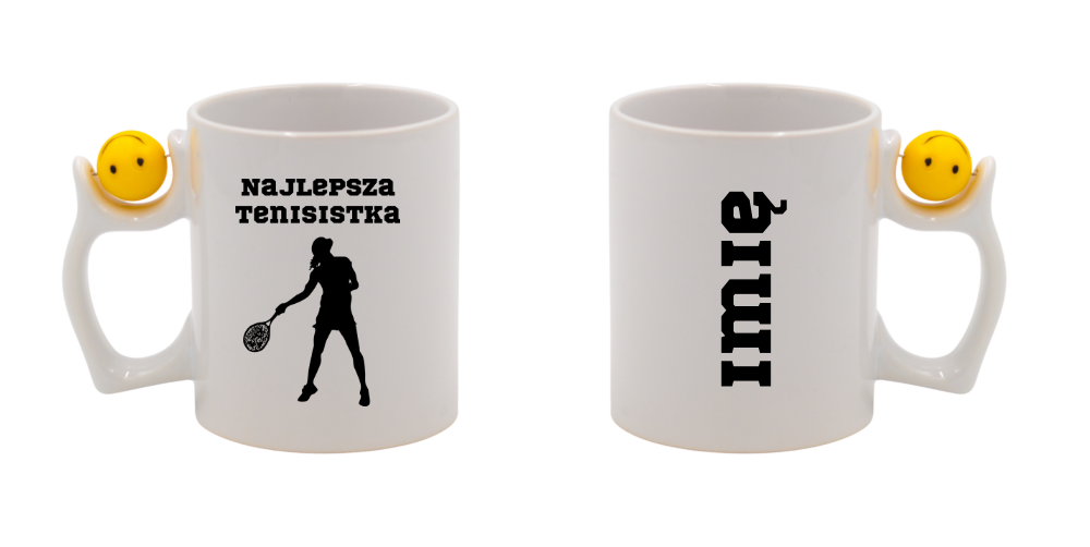 Kubek z piłką 330 ml i grafiką "NAJLEPSZA TENISISTKA" #3