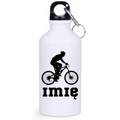 Butelka biała 400 ml z grafiką roweru oraz imieniem do wyboru – dla rowerzysty #6