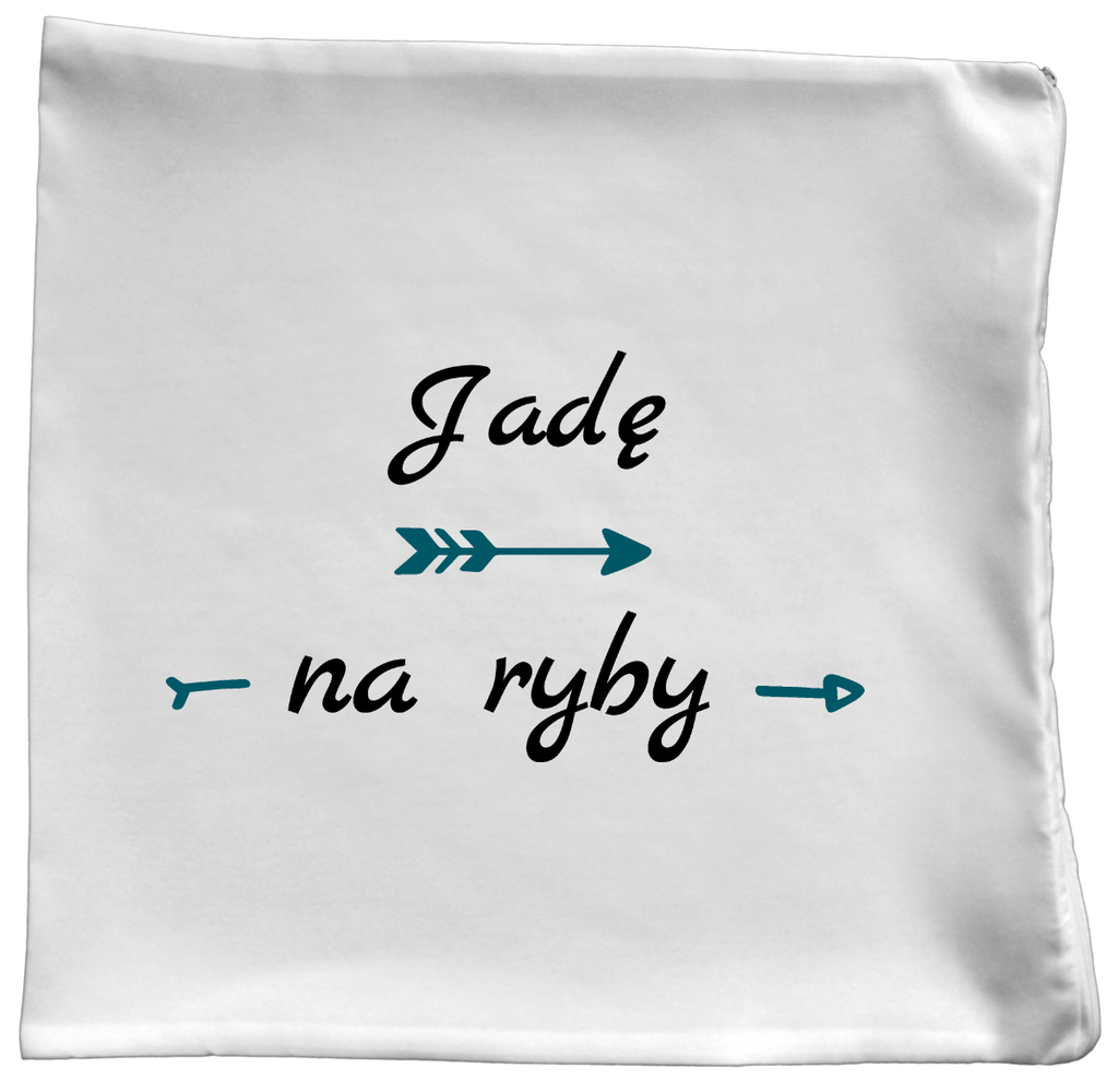 Poduszka z nadrukiem "Jadę na ryby" - wędkarstwo #2