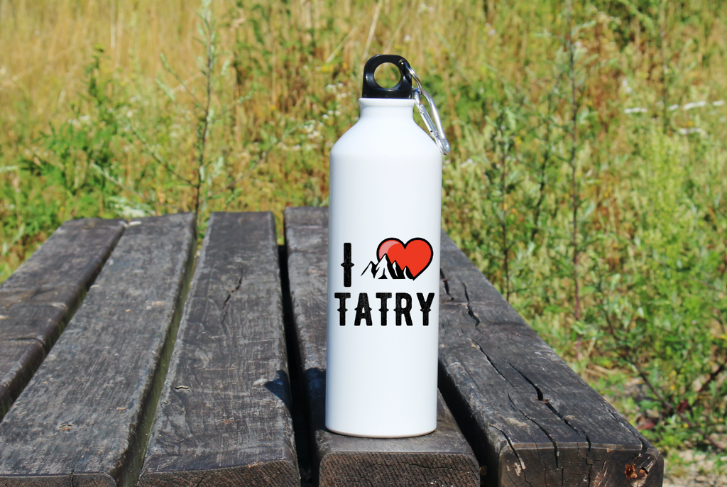 Butelka biała 800 ml z grafiką „I Love Tatry” – Zakopane, Podhale, góry #9