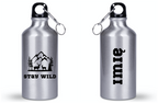 Butelka srebrna 400 ml z nadrukiem „Stay Wild” – przygoda, przyroda #8