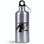 Bidon srebrny 500 ml na rower z nadrukiem „Rzuć szybko, jedź na rower” – dla rowerzystów #9