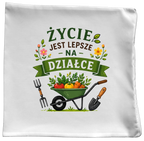 Poduszka z nadrukiem „Życie jest lepsze na działce” – działka, ogród #3
