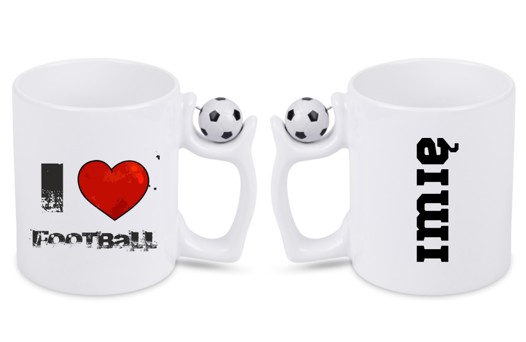 Kubek z piłką i nadrukiem "I LOVE FOOTBALL" #3