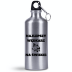 Butelka srebrna 500 ml z nadrukiem "Najlepszy wędkarz na świecie" – wędkarstwo #7