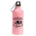 Butelka różowa 600 ml z nadrukiem „Działka to nie hobby, to styl życia” – do ogrodu #4