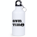 Bidon biały 400 ml na siłownię z nadrukiem "Gym Time" #1