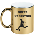 Kubek biały z nadrukiem "Super Napastnik" – piłka nożna #8