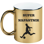 Kubek biały z nadrukiem "Super Napastnik" – piłka nożna #8