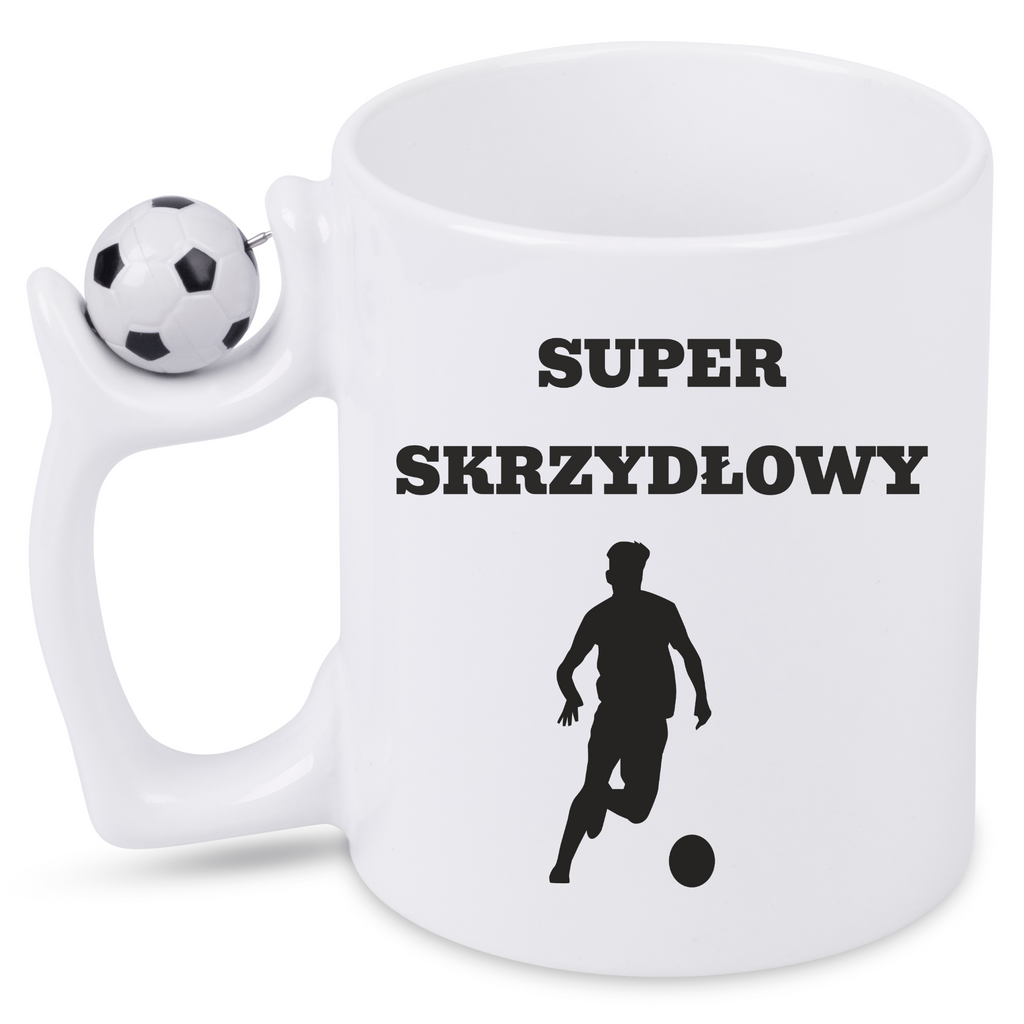 Kubek z piłką i nadrukiem "Super Skrzydłowy" – piłka nożna #12