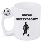Kubek z piłką i nadrukiem "Super Skrzydłowy" – piłka nożna #12