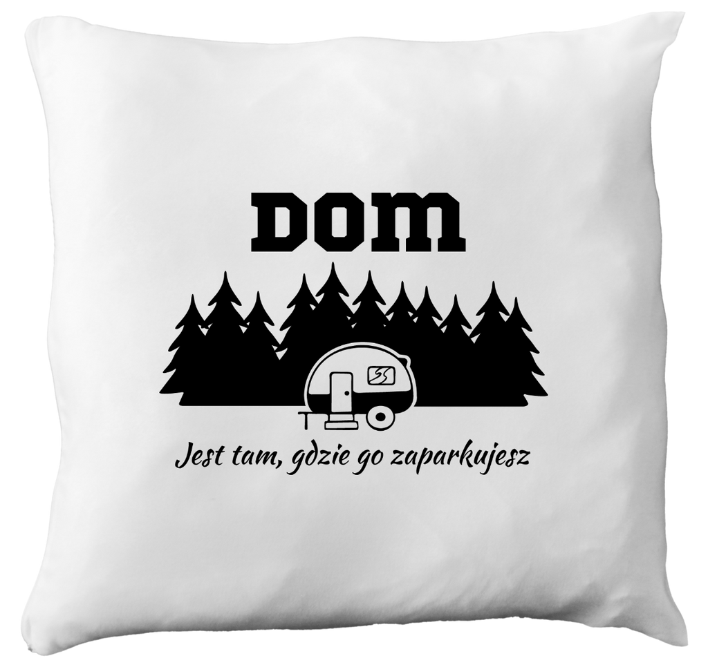 Poduszka z nadrukiem „Dom jest tam, gdzie go zaparkujesz” – camper, camping #6