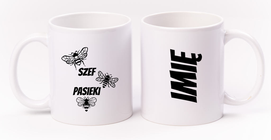 Kubek biały dla pszczelarza "Szef pasieki" #4