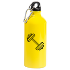 Bidon żółty 600 ml z grafiką hantli i imieniem do wyboru – na siłownię #4