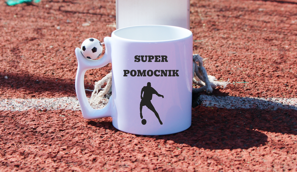 Kubek z piłką i nadrukiem "Super Pomocnik" – piłka nożna #13