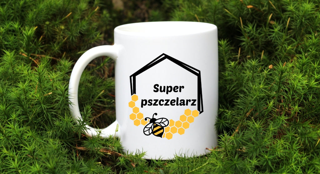 Kubek biały dla pszczelarza "Super pszczelarz" #11