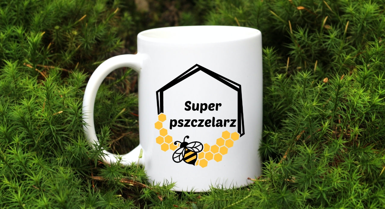 Kubek biały dla pszczelarza "Super pszczelarz" #11