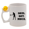 Kubek z piłką 330 ml z napisem "GEM SET MECZ" – damski #8