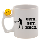Kubek z piłką 330 ml z napisem "GEM SET MECZ" – damski #8