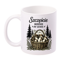Kubek biały z nadrukiem „Szczęście rośnie w lesie” – grzyby #8